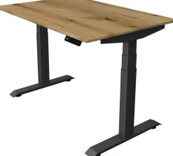 Kerkmann Move4 Elektrisch hoogteverstelbaar Zit-sta-bureau Eiken T-voet 1200 (B) x 800 (D) x 1290 (H) mm Hout, Metaal