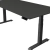 Kerkmann Move4 Elektrisch hoogteverstelbaar Zit-sta-bureau Antraciet T-voet 2000 (B) x 1.000 (D) x 1290 (H) mm Hout, Metaal