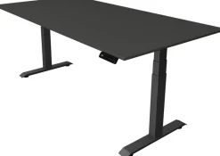 Kerkmann Move4 Elektrisch hoogteverstelbaar Zit-sta-bureau Antraciet T-voet 2000 (B) x 1.000 (D) x 1290 (H) mm Hout, Metaal