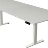 Kerkmann Move4 Elektrisch hoogteverstelbaar Zit-sta-bureau Lichtgrijs T-voet 2500 (B) x 1.000 (D) x 1290 (H) mm Hout, Metaal