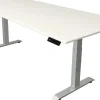 Kerkmann Move4 Elektrisch hoogteverstelbaar Zit-sta-bureau Wit T-voet 2250 (B) x 1.000 (D) x 1290 (H) mm Hout, Metaal