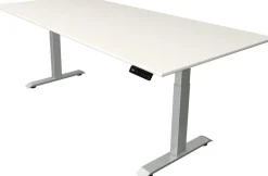 Kerkmann Move4 Elektrisch hoogteverstelbaar Zit-sta-bureau Wit T-voet 2250 (B) x 1.000 (D) x 1290 (H) mm Hout, Metaal