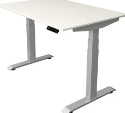 Kerkmann Move4 Elektrisch hoogteverstelbaar Zit-sta-bureau Wit T-voet 1200 (B) x 800 (D) x 1290 (H) mm Hout, Metaal