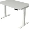 Kerkmann Move4 Elektrisch hoogteverstelbaar Zit-sta-bureau Lichtgrijs T-voet 1200 (B) x 800 (D) x 1290 (H) mm Hout, Metaal