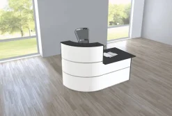 Kerkmann Receptietafel 21385110 Antraciet, wit 1.800 x 950 x 1.100 mm