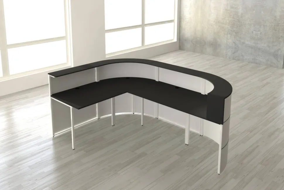 Kerkmann Receptietafel Antraciet, wit 2.600 x 1.800 x 1.100 mm