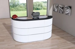 Kerkmann Receptietafel Antraciet, wit 2.600 x 800 x 1.100 mm