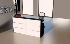 Kerkmann Receptietafel Antraciet, wit 2.000 x 800 x 1.100 mm