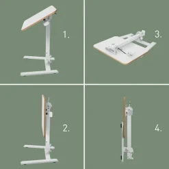 Leitz Ergo Compact Inklapbaar Zit-Sta Bureau 6588 In hoogte verstelbaar 65 x 74-109 x 46 cm, Wit