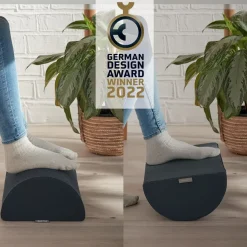 Leitz Ergo Cosy Ergonomische voetensteun 5371 Schuim met wasbare hoes 405 x 140 x 260 mm Grijs