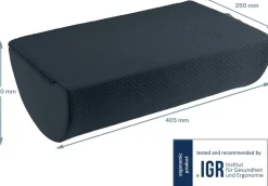 Leitz Ergo Cosy Ergonomische voetensteun 5371 Schuim met wasbare hoes 405 x 140 x 260 mm Grijs
