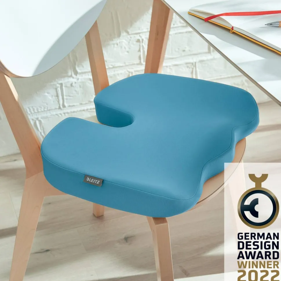 Leitz Ergo Cosy Ergonomisch stoelkussen 5284 van Schuim met wasbare hoes 455 x 75 x 355 mm Blauw