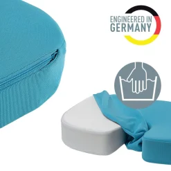 Leitz Ergo Cosy Ergonomisch stoelkussen 5284 van Schuim met wasbare hoes 455 x 75 x 355 mm Blauw
