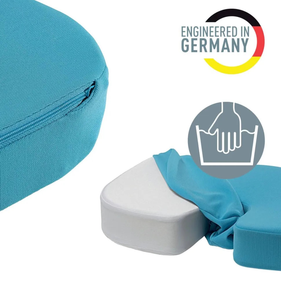 Leitz Ergo Cosy Ergonomisch stoelkussen 5284 van Schuim met wasbare hoes 455 x 75 x 355 mm Blauw