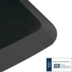 Leitz Ergo Cosy Ergonomische antivermoeidheidsmat 5369 van Schuim Met handvat 558 x 19 x 457 mm Grijs