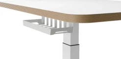 Leitz Ergo Elektrisch in hoogte verstelbaar compact zit-sta-bureau 6534 met sta-op herinneringsfunctie staal, hout 80 x 65-130 x 60 cm