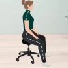 Leitz Ergo Zitkruk 6578 Ergonomische met Wieltjes en Comfortzitting verstelbare, Zwart