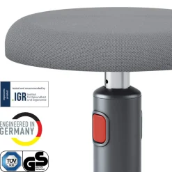Leitz Zit-sta-kruk 65180089 Ergo Cosy Met verstelbare zitting 46 - 79 cm Tot 110 kg Grijs