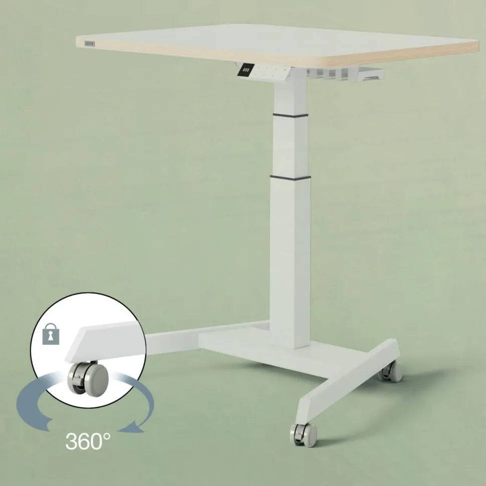 Leitz Zwenkwieltjes 5374 voor Leitz Ergo Elektrisch Zit-Sta Bureau 6534