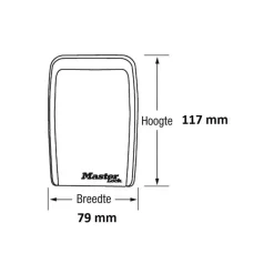 Master Lock Sleutel stortingskluis Combinatieslot 5423EURD 79 x 52 x 117 mm Grijs, Zwart
