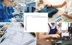 Maul MAULexplore Klembaar Bureaulamp LED (dimbaar) Wit Netstroom 580 x 620 x 500 mm