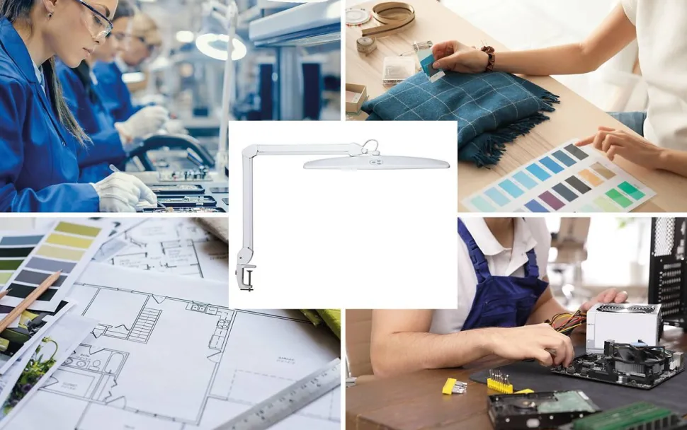 Maul MAULexplore Klembaar Bureaulamp LED (dimbaar) Wit Netstroom 580 x 620 x 500 mm