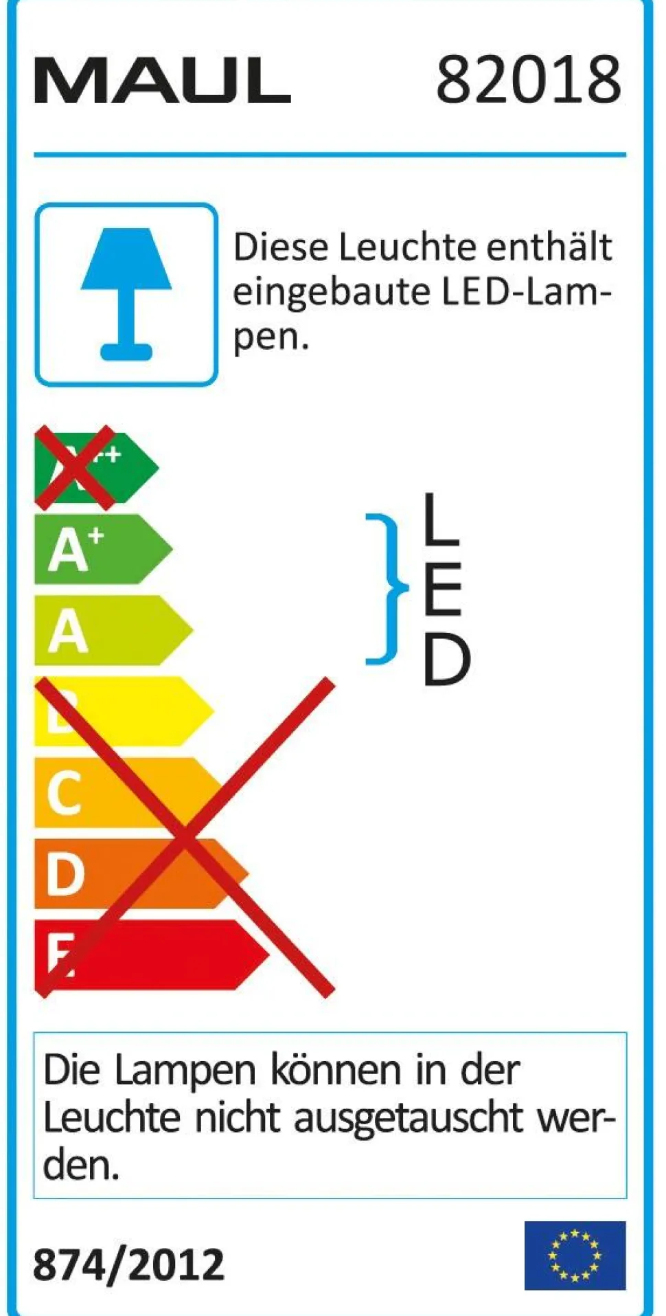 Maul MAULjazzy Bureaulamp LED Wit Netstroom 130 x 260 x 425 mm
