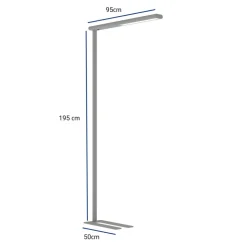 Maul MAULjet Vloerlamp Led (verwijderbaar) Zilver Netstroom 225 x 950 x 1.950 mm