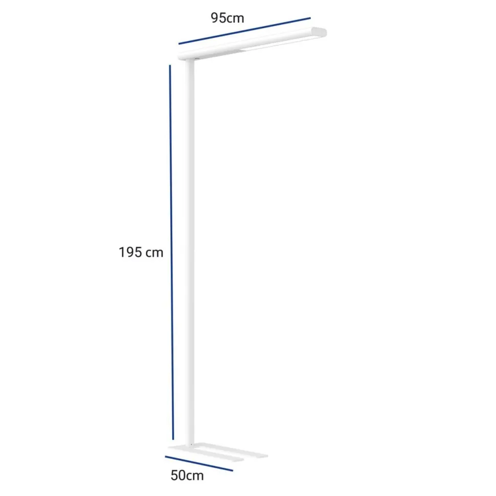 Maul MAULjet Vrijstaand Vloerlamp LED (dimbaar) Wit Netstroom 225 x 950 x 1.950 mm