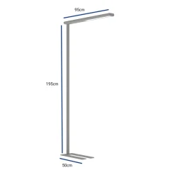 Maul MAULjet Vrijstaand Vloerlamp LED (niet verwijderbaar) Zilver Netstroom 225 x 950 x 1.950 mm