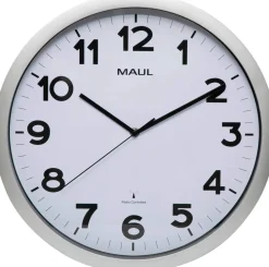Maul MAULstep Analoog Wandklok Wit, Zilver 40 x 40 x 40 x 4,7 cm