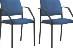 mayer sitzmöbel Stapelbare stoel Stof Vaste armleuning Blauw 120 kg 2518 590 x 560 x 830 mm 2 Stuks