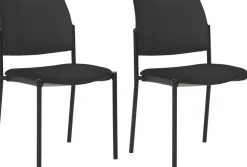 Mayer Sitzmöbel Stapelbare stoel Stof Zwart 2518 490 x 560 x 830 mm Pak van 2