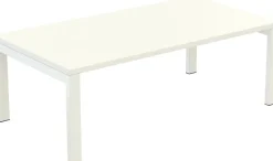 meet powered by PAPERFLOW Rechthoekige bijzettafel Melamine blad Easy Desk 1140 x 600 x 400 mm Wit