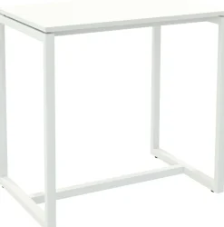 meet powered by PAPERFLOW Rechthoekige Hoge Tafel met Wit Melamine Bovenblad en Wit Frame easyDesk 1140 x 750 x 1100mm