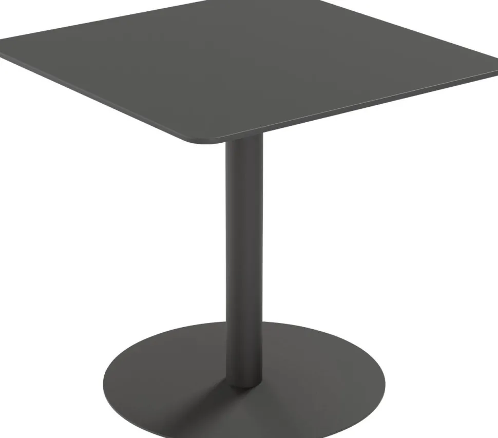 meet powered by PAPERFLOW Kantinetafel Vierkant Zwart TRCROS8080M.01 800 x 750 mm