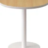 meet powered by PAPERFLOW Bijzettafel met melamine, ABS & stalen blad en frame Easy Desk 600 x 600 x 600 mm Wit, beuken