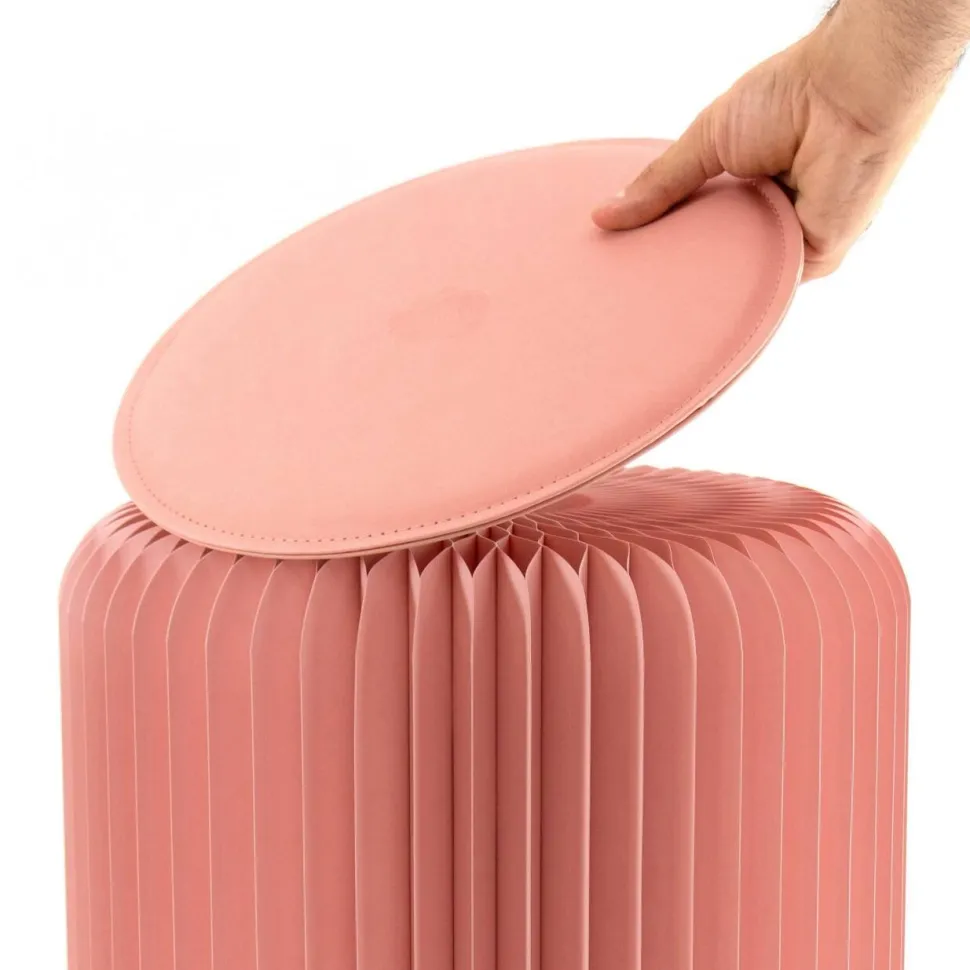 meet powered by PAPERFLOW Kruk Honinggraat Karton Niet in hoogte verstelbaar Roze 420 x 300 x 300 mm