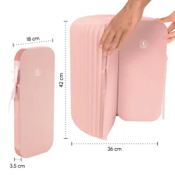meet powered by PAPERFLOW Kruk Honinggraat Karton Niet in hoogte verstelbaar Roze 420 x 300 x 300 mm