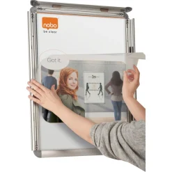 Nobo Premium Plus A4 Kliklijst Zilver 1902214 25 (B) x 1,2 (D) x 34 (H) cm 1902214