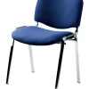Nowy Styl Bezoekersstoel ISO Plus Stof Blauw Frame Chroom 4 Stuks