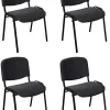 Nowy Styl Bezoekersstoel ISO Plus Stof Grijs 4 Stuks