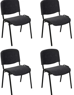 Nowy Styl Bezoekersstoel ISO Plus Stof Grijs 4 Stuks