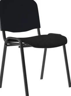 Nowy Styl ISO Plus Bezoekersstoel Stof Optionele armleuning Zwart 110 kg 4 Stuks