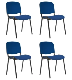 Nowy Styl ISO Plus Bezoekersstoel Stof Optionele armleuning Blauw 110 kg 4 Stuks