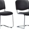 Nowy Styl Iso Swing Bezoekersstoel Stof Zonder armleuning Niet in hoogte verstelbare zitting Zwart 2 Stuks