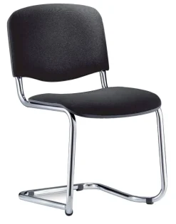 Nowy Styl Iso Swing Bezoekersstoel Stof Zonder armleuning Niet in hoogte verstelbare zitting Zwart 2 Stuks