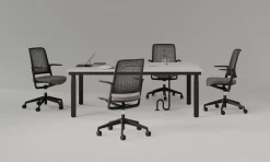 Nowy Styl WithMe Vergaderstoel Synchroonmechanisme Vaste armleuning Zwart 110 kg 480 x 645 x 1.100 mm