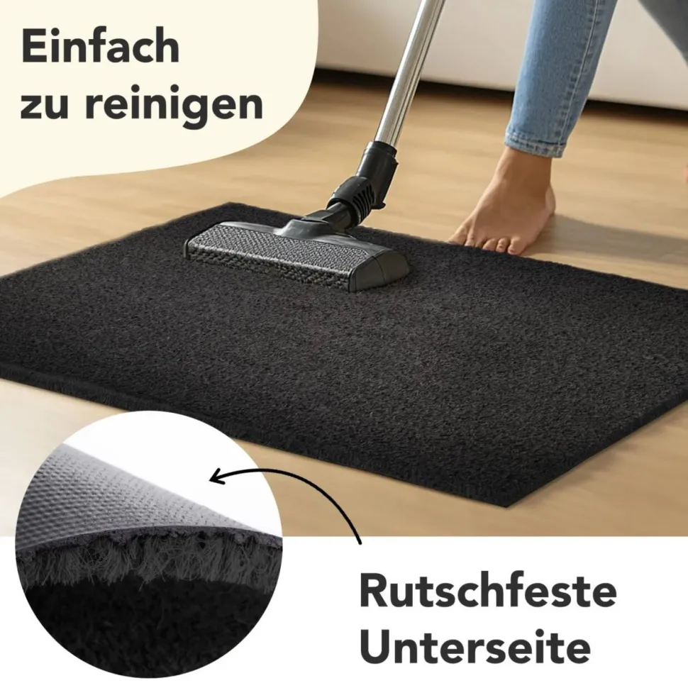 PALMERAS Coconut Droogloopmat 17 mm Zwart 600 x 400 mm
