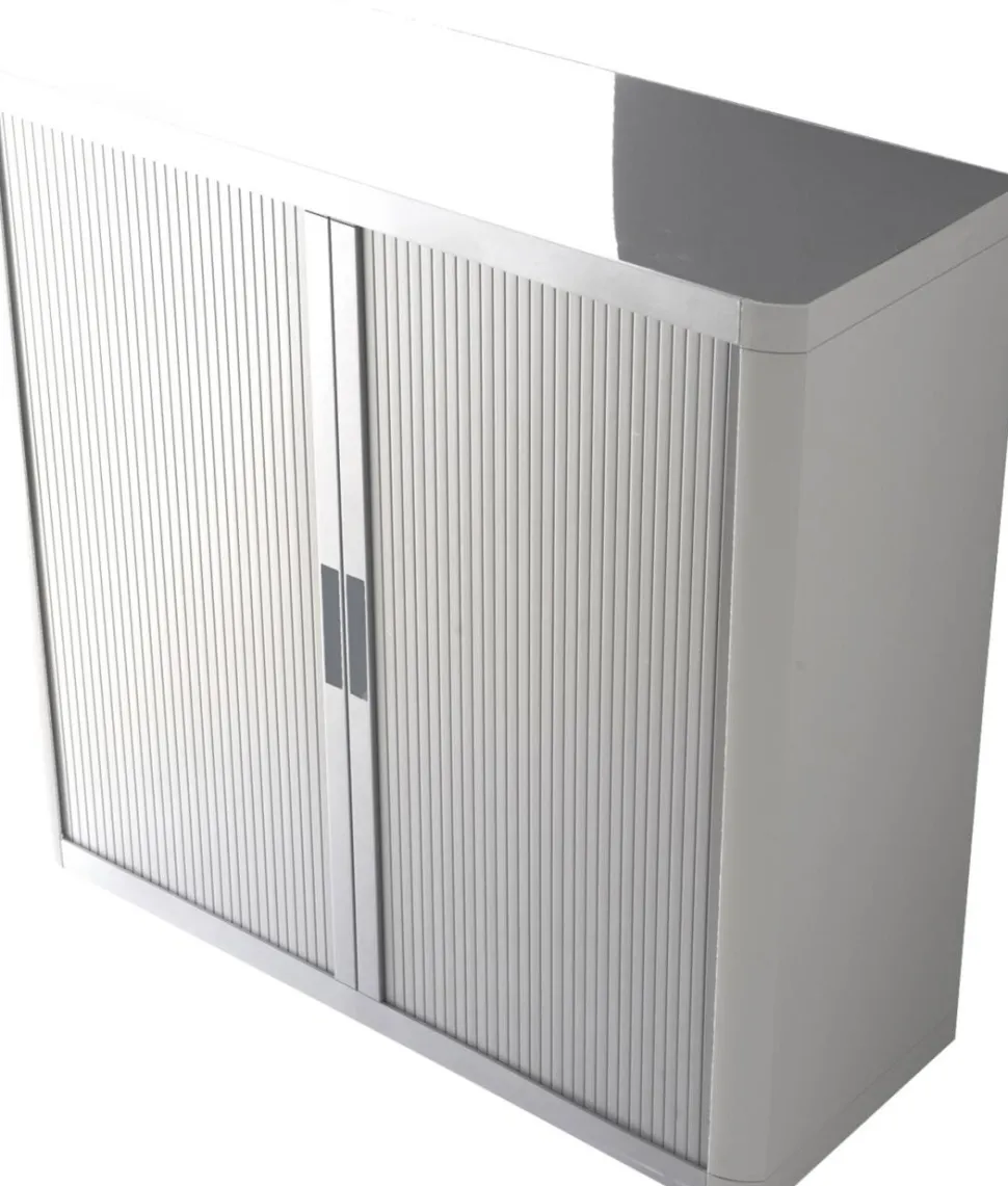 Paperflow Easy Office Roldeurkast PS (Polystyreen), Staal 2 Planken Afsluitbaar 1.100 x 415 x 1.040 mm Grijs